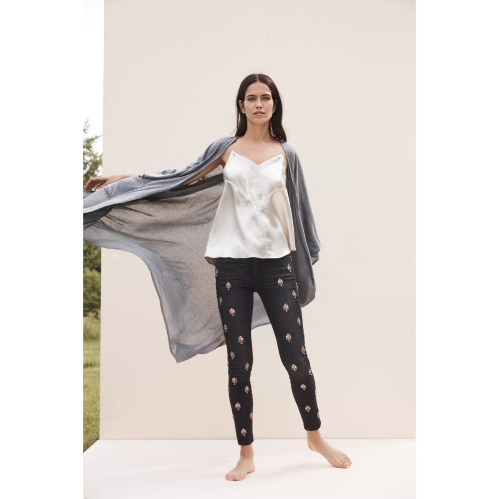 Anthropologie PILCRO sequin stretch high waist jeans